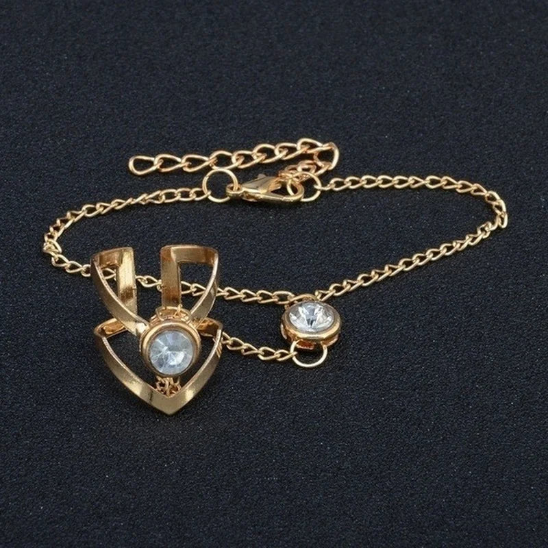 Vintage Gold Color Big Zircon Bracelet Ring Wrist Chain Jewelry Fashion Hand Back Bangles Female Women Arrow Bracelet